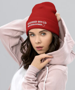 Guided By Mushrooms Cuffed Beanie Winter Hat - Image 5