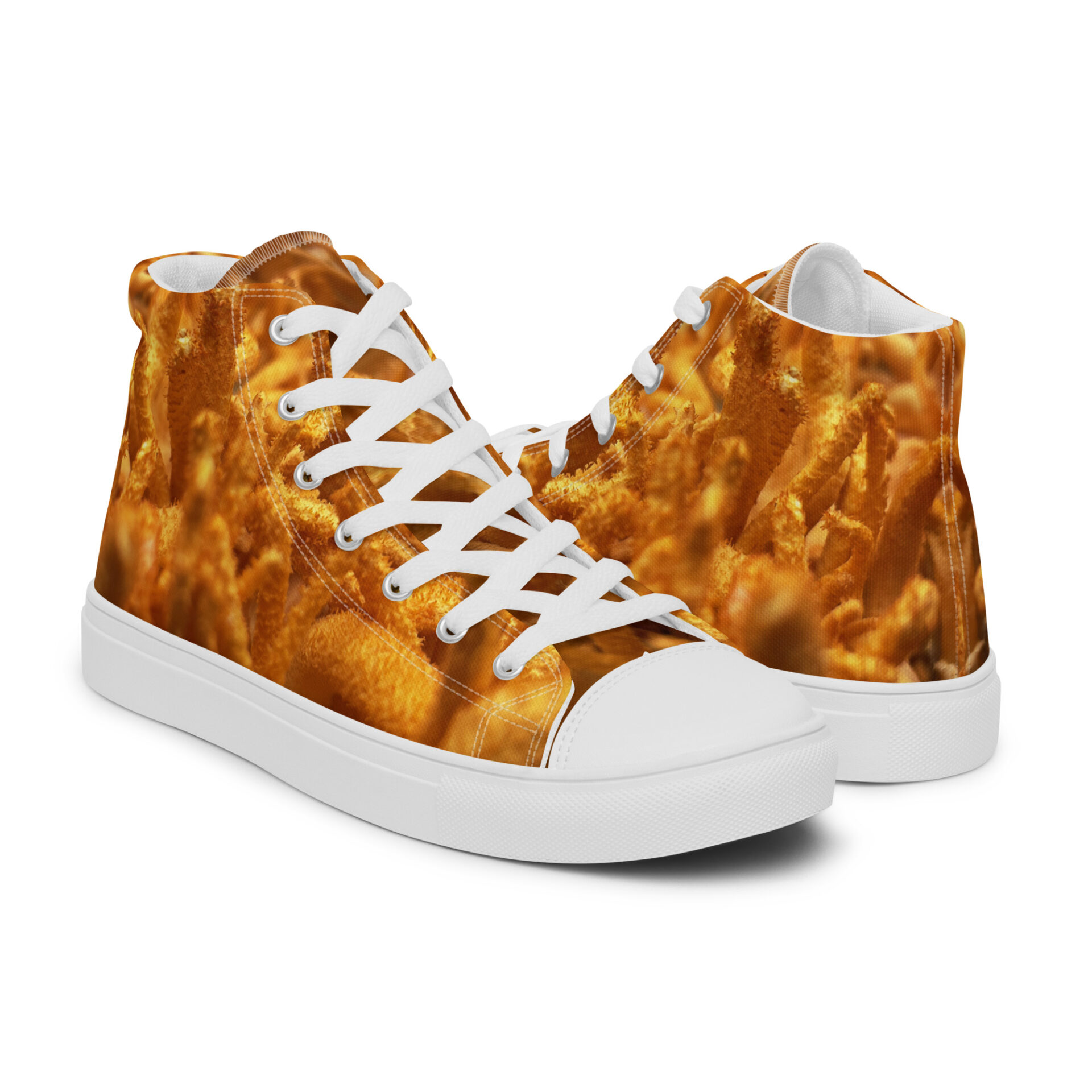 Guided By Mushrooms Women’s Cordyceps Militaris High Top Canvas Shoes - Image 2